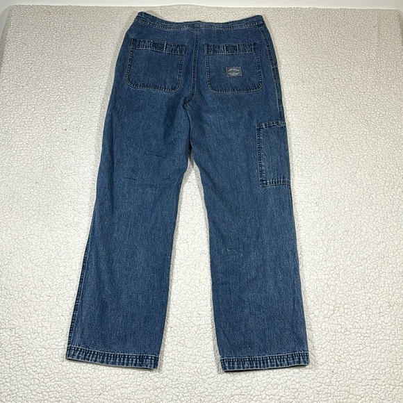 Vintage Y2K Lauren Jeans Co Women's Wide Leg Cargo Jeans Ralph Lauren Size M - Picture 6 of 10